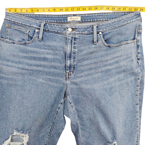 Madewell Jeans Womens Size 24W Roadtripper Slim Boy Distressed Stretch Plus Size - Picture 13 of 15